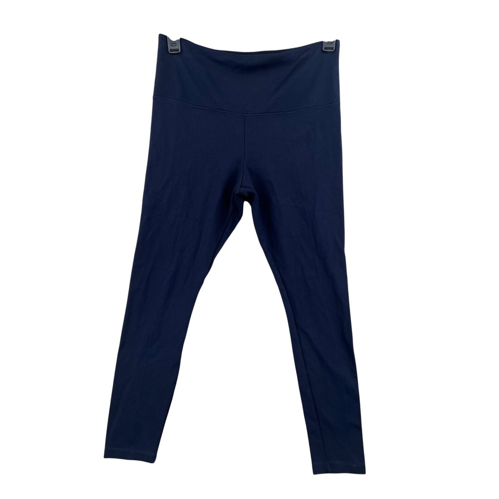 Lysse Leggings Womens L Navy Blue High Waist Smoothing Stretch Athleisure Yoga